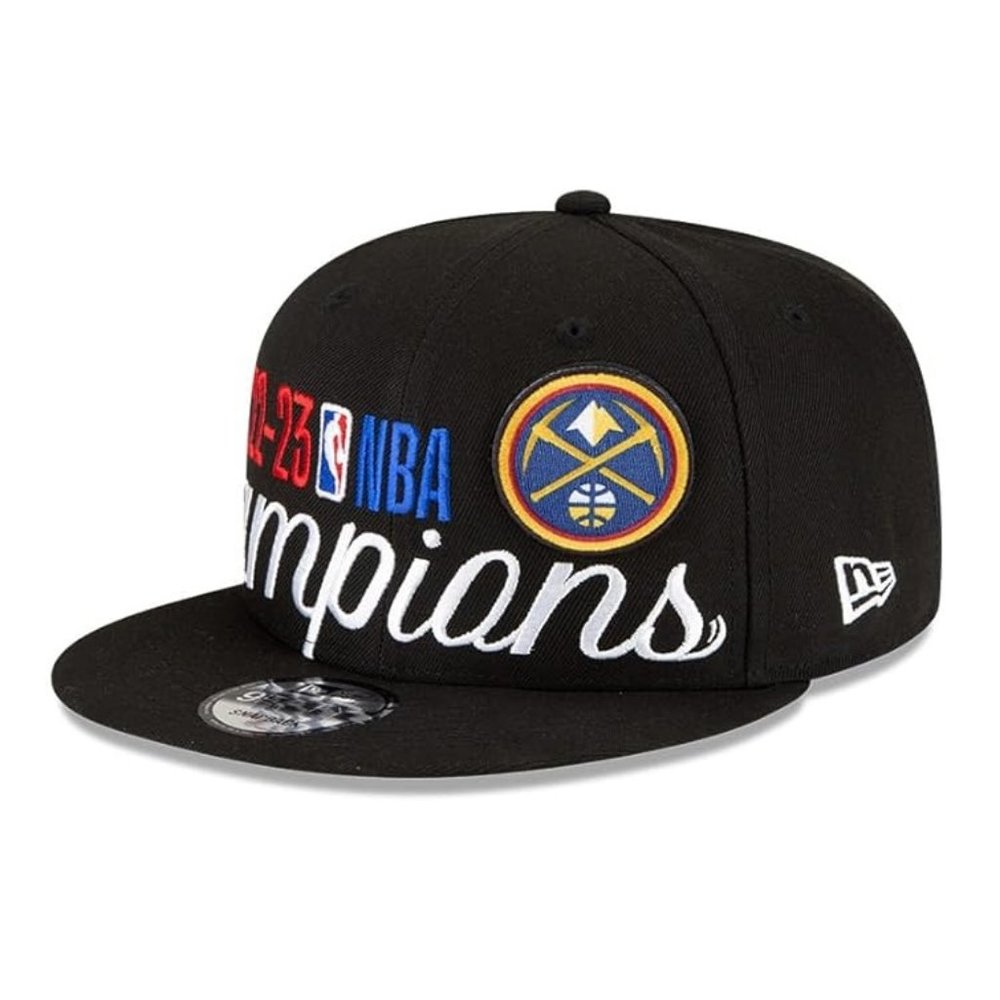 New Era Denver Nuggets 2023 NBA Finals Champions Locker Room Snapback Hat FLF170